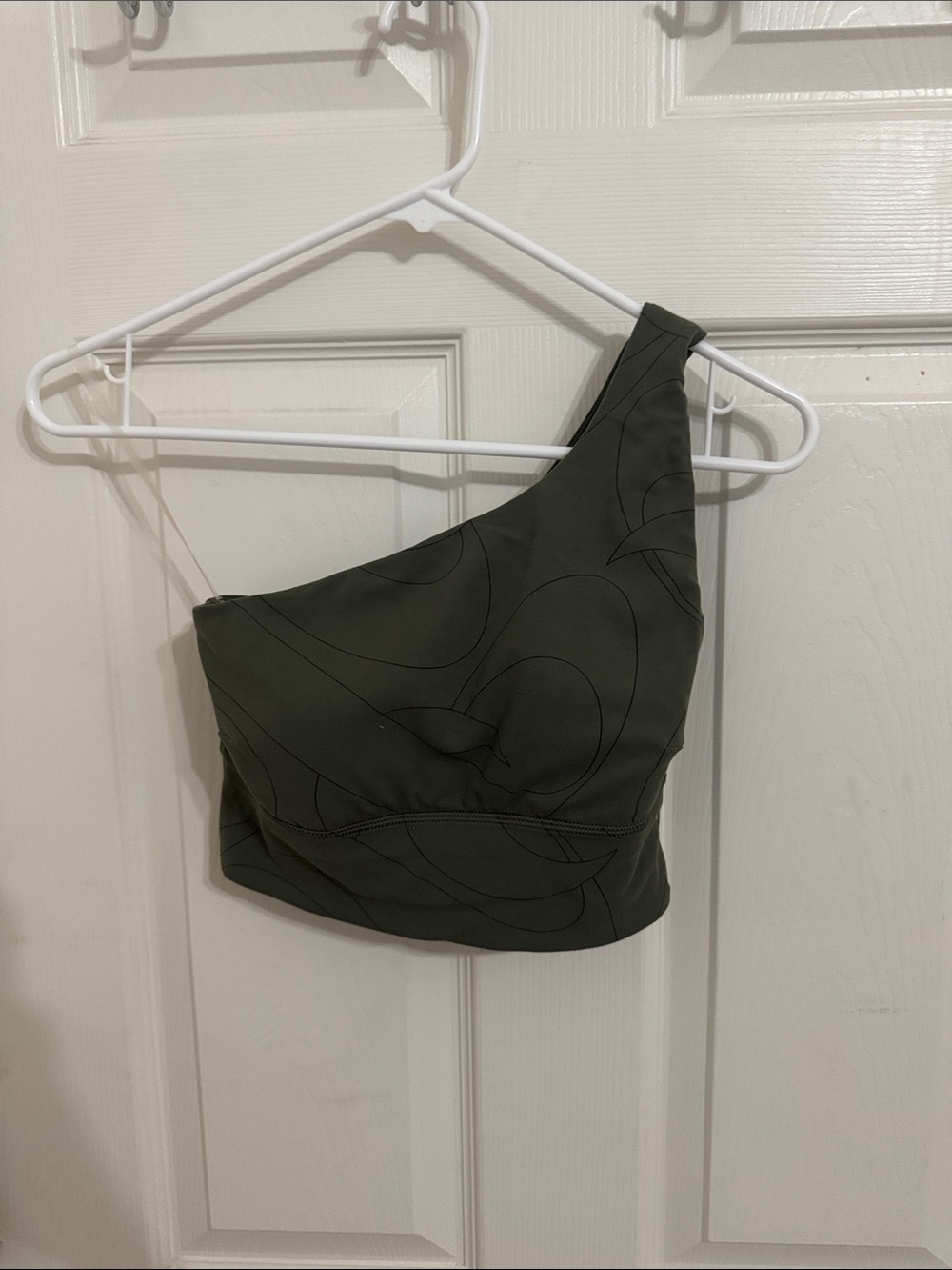 One-Shoulder Olive Green lululemon Top